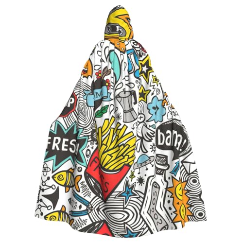 Liulannq Comic Art Halloween Unisex Kapuzenumhang Weihnachten Maskerade Kostüm Erwachsene Vampir Hexe Kostüm Exquisites Zubehör Liulannq Comic Art Halloween Unisex Kapuzenumhang Weihnachten Maskerade Kostüm Erwachsene Vampir Hexe Kostüm Exquisites Zubehör von Liulannq