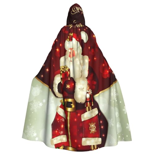 Liulannq Frohe Weihnachten Weihnachtsmann Halloween Unisex Kapuzenumhang Weihnachten Maskerade Kostüm Erwachsene Vampir Hexe Kostüm Exquisites Zubehör von Liulannq