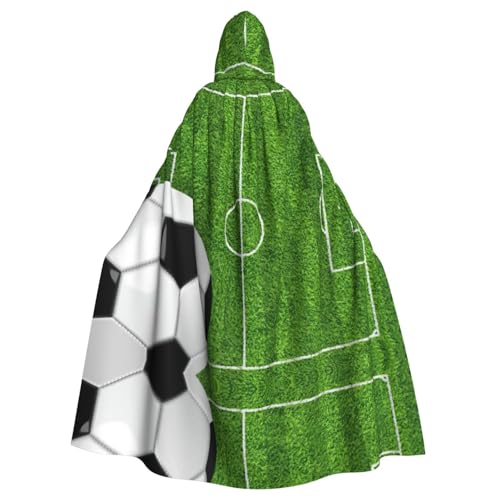 Liulannq Fußball Sport Halloween Unisex Kapuzenumhang Weihnachten Maskerade Kostüm Erwachsene Vampir Hexe Kostüm Exquisites Zubehör von Liulannq