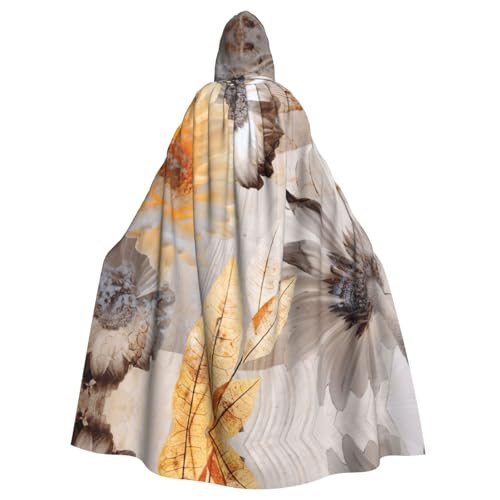 Liulannq Hellgelbe Blume Halloween Unisex Kapuzenumhang Weihnachten Maskerade Kostüm Erwachsene Vampir Hexe Kostüm Exquisites Zubehör von Liulannq