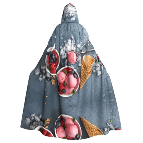 Liulannq Himbeer-Eiscreme-Halloween-Kapuzenumhang, Weihnachts-Maskerade-Kostüm, Erwachsenenkostüm, Vampir-Hexenkostüm, exquisites Zubehör Liulannq Himbeer-Eiscreme-Halloween-Kapuzenumhang, Weihnachts-Maskerade-Kostüm, Erwachsenenkostüm, Vampir-Hexenkostüm, exquisites Zubehör von Liulannq