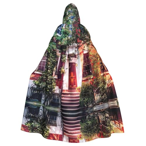 Liulannq Leafy Townhouses Halloween Unisex Kapuzenumhang Weihnachten Maskerade Kostüm Erwachsene Vampir Hexe Kostüm Exquisites Zubehör von Liulannq
