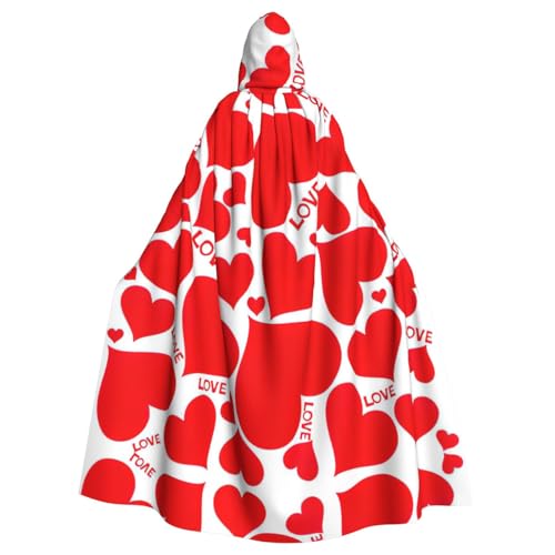 Liulannq Liebesherz Halloween Unisex Kapuzenumhang Weihnachten Maskerade Kostüm Erwachsene Vampir Hexe Kostüm Exquisite Accessoires von Liulannq