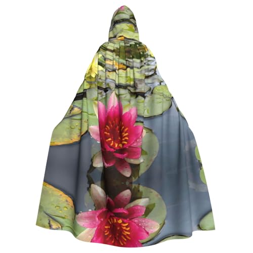 Liulannq Lotus Flower Halloween Unisex Kapuzenumhang Weihnachten Maskerade Kostüm Erwachsene Vampir Hexe Kostüm Exquisite Accessoires von Liulannq