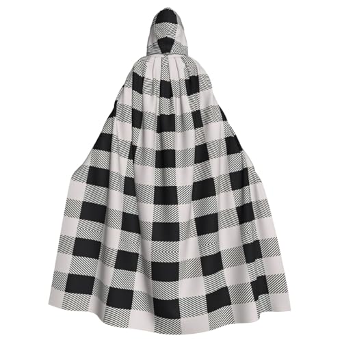 Liulannq Monochrome Plaid Halloween Unisex Kapuzenumhang Weihnachten Maskerade Kostüm Erwachsene Vampir Hexe Kostüm Exquisites Zubehör Liulannq Monochrome Plaid Halloween Unisex Kapuzenumhang Weihnachten Maskerade Kostüm Erwachsene Vampir Hexe Kostüm Exquisites Zubehör von Liulannq