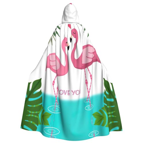 Liulannq Palmblatt und Flamingos Paar Halloween Unisex Kapuzenumhang Weihnachten Maskerade Kostüm Erwachsene Vampir Hexe Kostüm Exquisites Zubehör Liulannq Palmblatt und Flamingos Paar Halloween Unisex Kapuzenumhang Weihnachten Maskerade Kostüm Erwachsene Vampir Hexe Kostüm Exquisites Zubehör von Liulannq