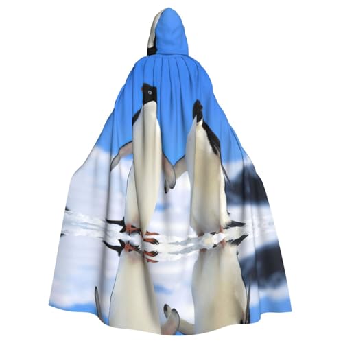 Liulannq Pinguin Halloween Unisex Kapuzenumhang Weihnachten Maskerade Kostüm Erwachsene Vampir Hexe Kostüm Exquisites Zubehör von Liulannq