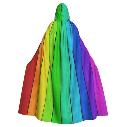 Liulannq Regenbogenfarbener Holzhintergrund, Halloween, Unisex, Kapuzenumhang, Weihnachts-Maskerade-Kostüm, Vampir-Hexenkostüm, exquisites Zubehör. Liulannq Regenbogenfarbener Holzhintergrund, Halloween, Unisex, Kapuzenumhang, Weihnachts-Maskerade-Kostüm, Vampir-Hexenkostüm, exquisites Zubehör. von Liulannq