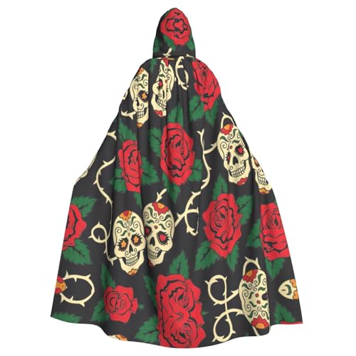 Liulannq Rose und Totenkopf Halloween Unisex Kapuzenumhang Weihnachten Maskerade Kostüm Erwachsene Vampir Hexe Kostüm Exquisites Zubehör Liulannq Rose und Totenkopf Halloween Unisex Kapuzenumhang Weihnachten Maskerade Kostüm Erwachsene Vampir Hexe Kostüm Exquisites Zubehör von Liulannq