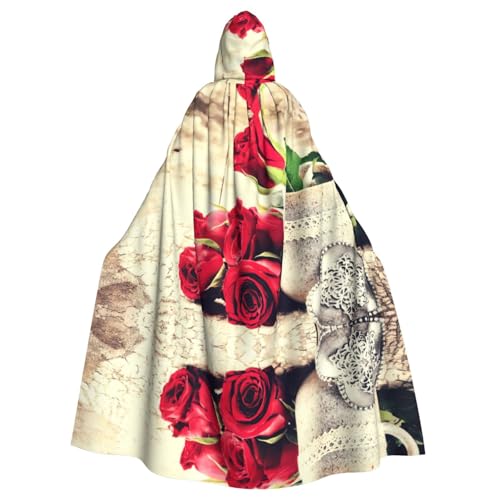 Liulannq Rote Rose Blumen Halloween Unisex Kapuzenumhang Weihnachten Maskerade Kostüm Erwachsene Vampir Hexe Kostüm Exquisite Accessoires Liulannq Rote Rose Blumen Halloween Unisex Kapuzenumhang Weihnachten Maskerade Kostüm Erwachsene Vampir Hexe Kostüm Exquisite Accessoires von Liulannq