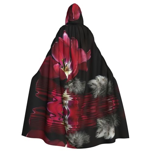 Liulannq Rote Tulpe Halloween Unisex Kapuzenumhang Weihnachten Maskerade Kostüm Erwachsene Vampir Hexe Kostüm Exquisites Zubehör Liulannq Rote Tulpe Halloween Unisex Kapuzenumhang Weihnachten Maskerade Kostüm Erwachsene Vampir Hexe Kostüm Exquisites Zubehör von Liulannq