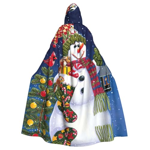 Liulannq Schneemann Eichhörnchen Eule Halloween Unisex Kapuzenumhang Weihnachten Maskerade Kostüm Erwachsene Vampir Hexe Kostüm Exquisites Zubehör von Liulannq