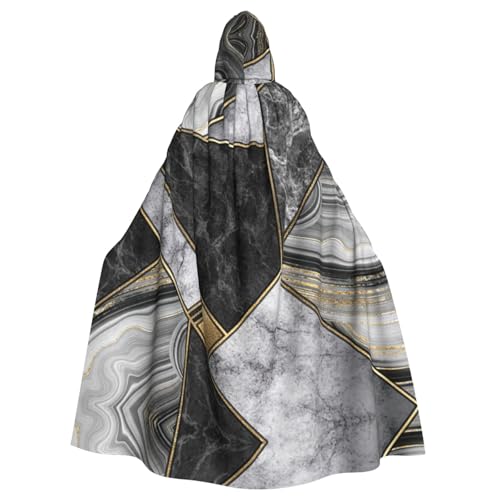 Liulannq Schwarzer Marmor-Textur, Gold, Halloween, Unisex, Kapuzenumhang, Weihnachts-Maskerade-Kostüm, Erwachsenenkostüm, Vampir-Hexenkostüm, exquisites Zubehör. Liulannq Schwarzer Marmor-Textur, Gold, Halloween, Unisex, Kapuzenumhang, Weihnachts-Maskerade-Kostüm, Erwachsenenkostüm, Vampir-Hexenkostüm, exquisites Zubehör. von Liulannq