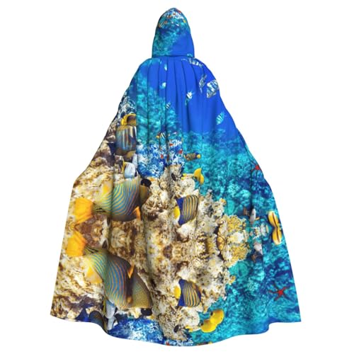Liulannq Seefische Halloween Unisex Kapuzenumhang Weihnachten Maskerade Kostüm Erwachsene Vampir Hexe Kostüm Exquisites Zubehör von Liulannq
