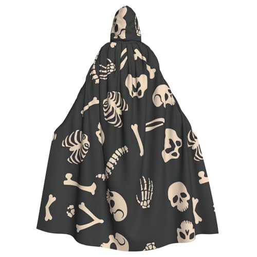 Liulannq Skelettmuster Halloween Unisex Kapuzenumhang Weihnachten Maskerade Kostüm Erwachsene Vampir Hexe Kostüm Exquisites Zubehör Liulannq Skelettmuster Halloween Unisex Kapuzenumhang Weihnachten Maskerade Kostüm Erwachsene Vampir Hexe Kostüm Exquisites Zubehör von Liulannq