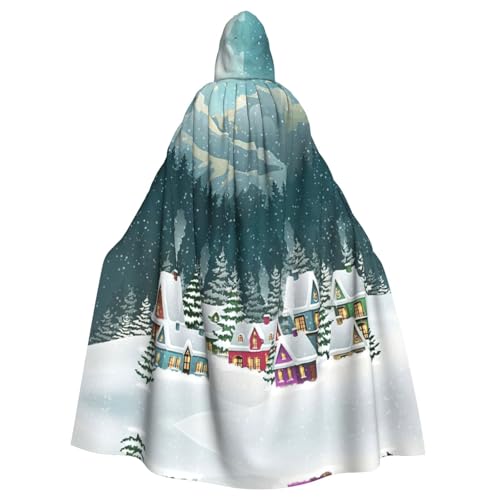 Liulannq Snow Covered Village Town Halloween Unisex Hooded Cloak, Christmas Maskerade Costume, Adult Vampire Witch Costume, Exquisite Accessories Liulannq Snow Covered Village Town Halloween Unisex Hooded Cloak, Christmas Maskerade Costume, Adult Vampire Witch Costume, Exquisite Accessories von Liulannq