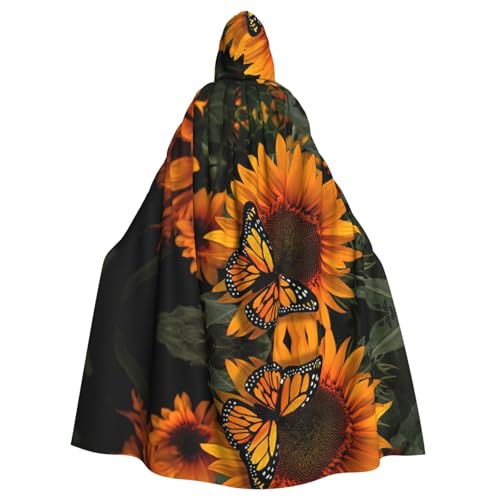 Liulannq Sonnenblume mit Schmetterling Halloween Unisex Kapuzenumhang Weihnachten Maskerade Kostüm Erwachsene Vampir Hexe Kostüm Exquisites Zubehör Liulannq Sonnenblume mit Schmetterling Halloween Unisex Kapuzenumhang Weihnachten Maskerade Kostüm Erwachsene Vampir Hexe Kostüm Exquisites Zubehör von Liulannq