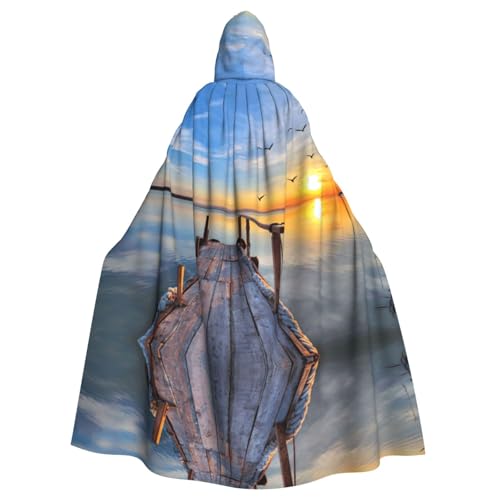 Liulannq Sonnenuntergang Meer Halloween Unisex Kapuzenumhang Weihnachten Maskerade Kostüm Erwachsene Vampir Hexe Kostüm Exquisite Accessoires von Liulannq
