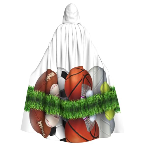 Liulannq Sports Balls On The Grass Halloween Unisex Hooded Cloak, Christmas Maskerade Costume, Adult Vampire Witch Costume, Exquisite Accessories Liulannq Sports Balls On The Grass Halloween Unisex Hooded Cloak, Christmas Maskerade Costume, Adult Vampire Witch Costume, Exquisite Accessories von Liulannq