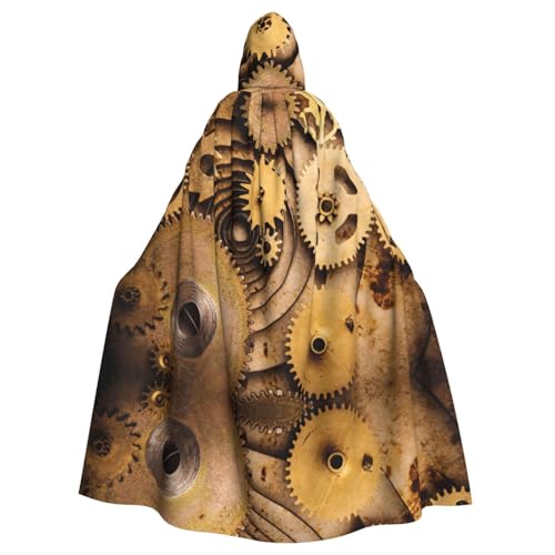 Liulannq The Clocks Theme Gears Halloween Unisex Kapuzenumhang Weihnachten Maskerade Kostüm Erwachsene Vampir Hexe Kostüm Exquisites Zubehör von Liulannq