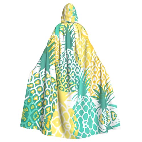 Liulannq Tropische Ananas Halloween Unisex Kapuzenumhang Weihnachten Maskerade Kostüm Erwachsene Vampir Hexe Kostüm Exquisites Zubehör von Liulannq