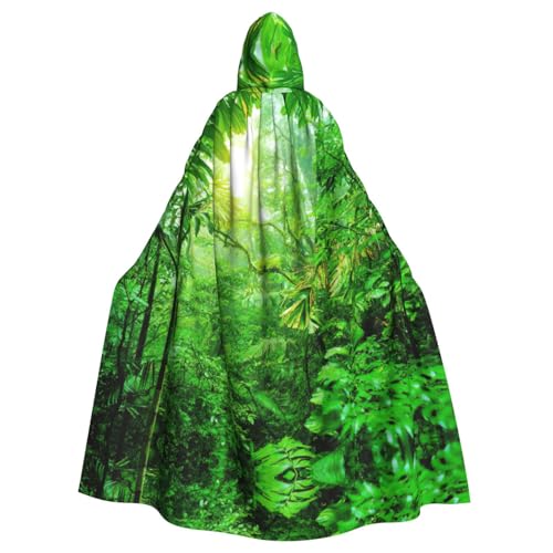 Liulannq Tropische Wildnis Dschungel Halloween Unisex Kapuzenumhang Weihnachten Maskerade Kostüm Erwachsene Vampir Hexe Kostüm Exquisites Zubehör von Liulannq