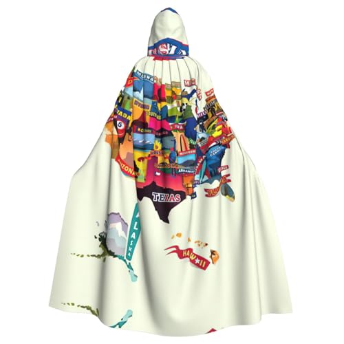 Liulannq Us Map Seashore Halloween Unisex Kapuzenumhang Weihnachten Maskerade Kostüm Erwachsene Vampir Hexe Kostüm Exquisites Zubehör Liulannq Us Map Seashore Halloween Unisex Kapuzenumhang Weihnachten Maskerade Kostüm Erwachsene Vampir Hexe Kostüm Exquisites Zubehör von Liulannq