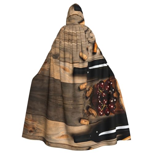 Liulannq Weinflasche Korken Trauben Halloween Unisex Kapuzenumhang Weihnachten Maskerade Kostüm Erwachsene Vampir Hexe Kostüm Exquisites Zubehör von Liulannq