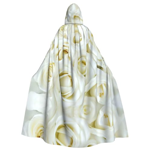 Liulannq Weiße Rose Halloween Unisex Kapuzenumhang Weihnachten Maskerade Kostüm Erwachsene Vampir Hexe Kostüm Exquisite Accessoires Liulannq Weiße Rose Halloween Unisex Kapuzenumhang Weihnachten Maskerade Kostüm Erwachsene Vampir Hexe Kostüm Exquisite Accessoires von Liulannq