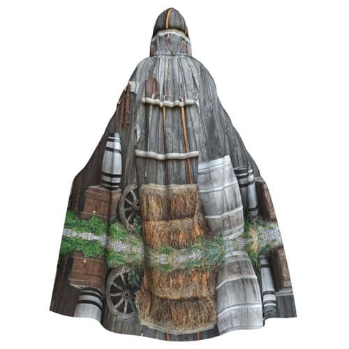 Liulannq Wooden Barn Countryside Halloween Unisex Hooded Cloak, Christmas Maskerade Costume, Adult Vampire Witch Costume, Exquisite Accessories Liulannq Wooden Barn Countryside Halloween Unisex Hooded Cloak, Christmas Maskerade Costume, Adult Vampire Witch Costume, Exquisite Accessories von Liulannq