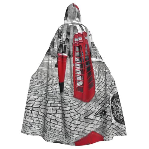 London Red Telephone Booth Halloween Unisex Hooded Cloak, Christmas Maskerade Costume, Adult Vampire Witch Costume, Exquisite Accessories London Red Telephone Booth Halloween Unisex Hooded Cloak, Christmas Maskerade Costume, Adult Vampire Witch Costume, Exquisite Accessories von Liulannq