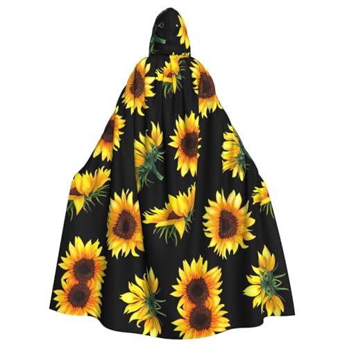 Sonnenblume blühende Blumen Pflanzen schwarz und gelb Halloween Unisex Kapuzenumhang Weihnachten Maskerade Kostüm Erwachsene Vampir Hexe Kostüm Exquisites Zubehör Sonnenblume blühende Blumen Pflanzen schwarz und gelb Halloween Unisex Kapuzenumhang Weihnachten Maskerade Kostüm Erwachsene Vampir Hexe Kostüm Exquisites Zubehör von Liulannq