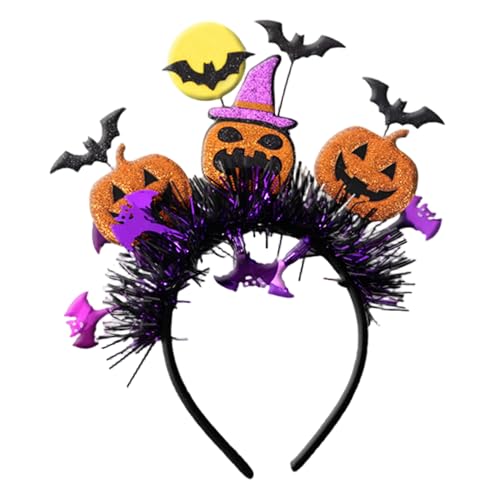 Halloween Stirnband, Filzkürbisstirnband mit bunten Streifen und Quasten, flexible Halloween -Kostüme für Party -Cosplay -Dekoration, Gelb + Lila, Dekorationen Halloween Stirnband, Filzkürbisstirnband mit bunten Streifen und Quasten, flexible Halloween -Kostüme für Party -Cosplay -Dekoration, Gelb + Lila, Dekorationen von Liummrcy