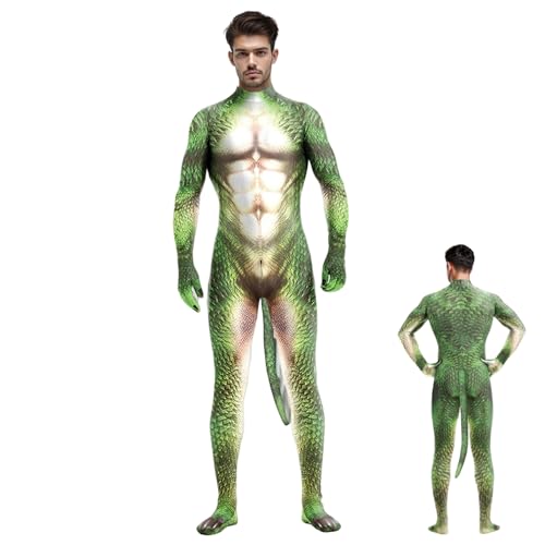 Liummrcy Animaldruck Bodysuit Herren Tierbodysuit Kostüm mit Big Tail Print PetSuit Spandex Pelry Jumpsuit Cosplay Halloween Party l Liummrcy Animaldruck Bodysuit Herren Tierbodysuit Kostüm mit Big Tail Print PetSuit Spandex Pelry Jumpsuit Cosplay Halloween Party l von Liummrcy