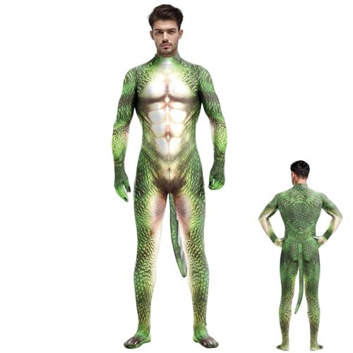 Liummrcy Animaldruck Bodysuit Herren Tierbodysuit Kostüm mit großem Schwanzdruck petsuit spandex pelry Jumpsuit Cosplay Halloween Party xl Liummrcy Animaldruck Bodysuit Herren Tierbodysuit Kostüm mit großem Schwanzdruck petsuit spandex pelry Jumpsuit Cosplay Halloween Party xl von Liummrcy