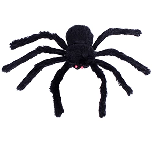 Liummrcy Halloween Scary Giant Spider gefälschte große Schwarze haarige Spinne gruselige Requisiten für Halloween -Dekorationen im Freien (30 cm schwarz) von Liummrcy