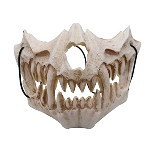 Liummrcy Halloween -Skelettmaske, gruselige Werwolf halbe Schädelmaske, Cosplay -Kostüm halbe Gesichts -Zähne -Schädel -Party -Cosplay -Festival, Masken für Erwachsene Liummrcy Halloween -Skelettmaske, gruselige Werwolf halbe Schädelmaske, Cosplay -Kostüm halbe Gesichts -Zähne -Schädel -Party -Cosplay -Festival, Masken für Erwachsene von Liummrcy