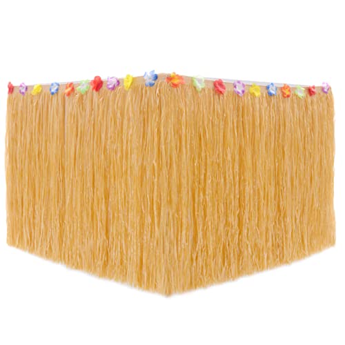 Liummrcy Hawaiianer Tischrock mit Blumen Gold Hawaiian Party Tischdekor Beach Thema Accessory für Partydekoration 2pcs 276 * 30 * 2cm, Sommer Liummrcy Hawaiianer Tischrock mit Blumen Gold Hawaiian Party Tischdekor Beach Thema Accessory für Partydekoration 2pcs 276 * 30 * 2cm, Sommer von Liummrcy