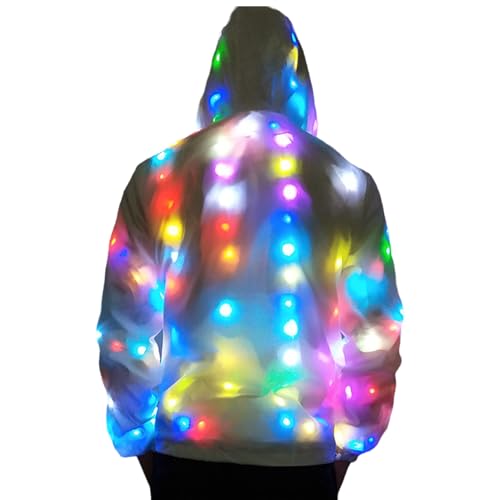 Liummrcy LED Jacket Flash Farkly Led Kleidung Rave Kostümfestival Outfits Ideal für Partys Halloween XL Liummrcy LED Jacket Flash Farkly Led Kleidung Rave Kostümfestival Outfits Ideal für Partys Halloween XL von Liummrcy