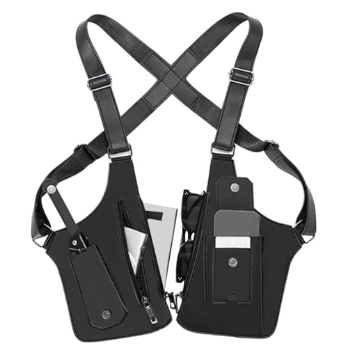 Liummrcy Leder -Schulter -Rüstung versteckte Achselhalter -Brieftasche Verstellbares Anti -Taschendieberz -Accessoires mit Doppelbeutel für Männer, Frauen, Frauen Liummrcy Leder -Schulter -Rüstung versteckte Achselhalter -Brieftasche Verstellbares Anti -Taschendieberz -Accessoires mit Doppelbeutel für Männer, Frauen, Frauen von Liummrcy