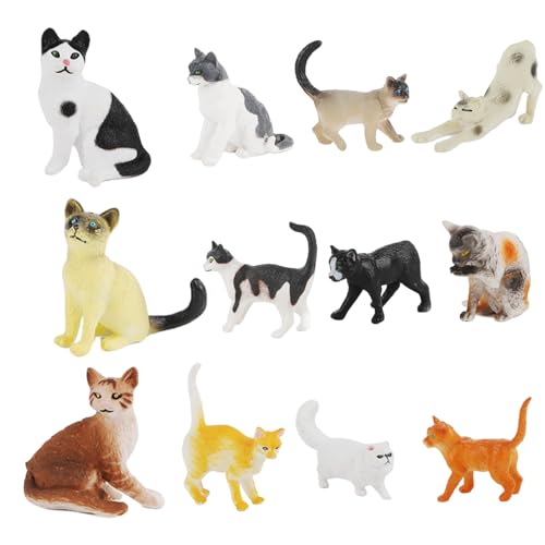 Liummrcy Mini-Katzenfiguren für 3+ Kinder 12pcs realistische Katzenspielzeug für Kinder wasserdichte Fade-resistente Plastikkuchen Topper für Weihnachten Geburtstag Ostern, Tiere Liummrcy Mini-Katzenfiguren für 3+ Kinder 12pcs realistische Katzenspielzeug für Kinder wasserdichte Fade-resistente Plastikkuchen Topper für Weihnachten Geburtstag Ostern, Tiere von Liummrcy