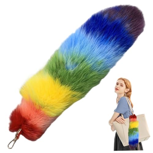 Liummrcy Therian Tail mit Verschluss, 15, 8 Zoll langes, plüschiger Regenbogen hängender Flauschiger Fuchsschwanzschlüsselkette für Handtaschen -Rucksack, Therian Cosplay Modeaccessoires Anhänger Liummrcy Therian Tail mit Verschluss, 15, 8 Zoll langes, plüschiger Regenbogen hängender Flauschiger Fuchsschwanzschlüsselkette für Handtaschen -Rucksack, Therian Cosplay Modeaccessoires Anhänger von Liummrcy