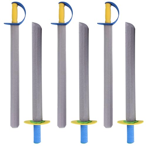 Spielzeugschwert, 6 PCs Schwertschwert für Kinder 21 in Long Eva Foam Messer Spielzeugschwert 2 Styles Safe Soft Cosplay Foam Swords für Spielen Spielzeug zum Spielen von Warrior Knight von Liummrcy