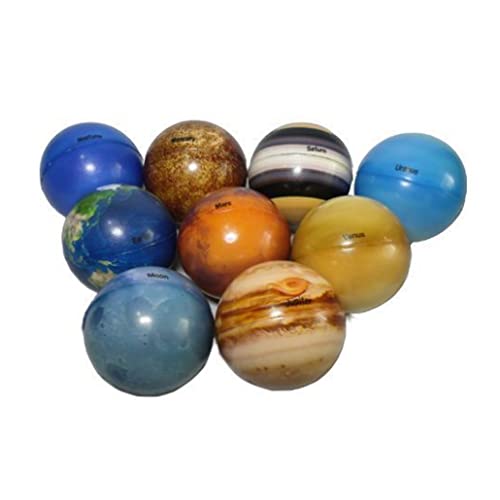 Squeeze Toys, Solar System Stress Ball Planeten Weltraum Bildungsspielzeug Anti Stress Planeten Bälle 9pcs von Liummrcy