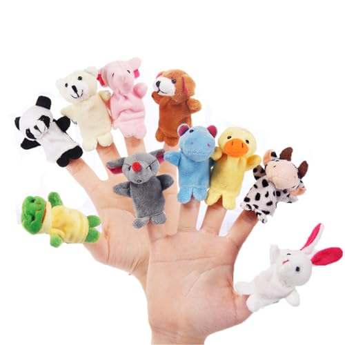 DealKits Fingerpuppen [20-TLG] Baby Mitgebsel Kindergeburtstag Finger Plüschtier Set Jungen und Mädchen Geschenke für Weihnachten Oster und Kinderparty von DealKits