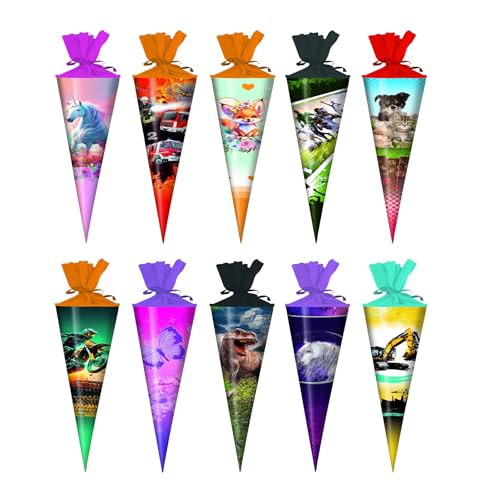 Livepac-Office 10x Schultüte/Zuckertüte / 25cm / rund Livepac-Office 10x Schultüte/Zuckertüte / 25cm / rund von Livepac-Office