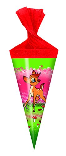 Motiv Deko Schultüte / Zuckertüte / Länge: 15cm / rund / "Rehlein" von Livepac Office