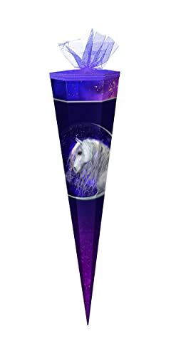 Schultüte/Zuckertüte / 85cm / eckig/Pferd - White Horse von Livepac-Office