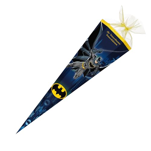Schultüte mit Gravur / Zuckertüte / 85cm / eckig / "Batman" Schultüte mit Gravur / Zuckertüte / 85cm / eckig / "Batman" von Livepac-Office