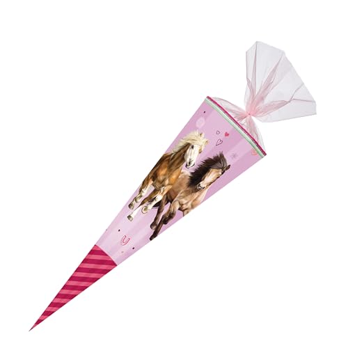 Schultüte mit Gravur / Zuckertüte / 85cm / eckig / "Coppenrath Pferdefreunde 3" Schultüte mit Gravur / Zuckertüte / 85cm / eckig / "Coppenrath Pferdefreunde 3" von Livepac-Office